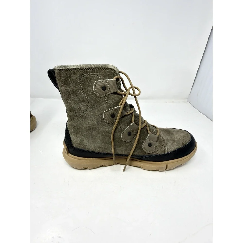Sorel Explorer Waterproof Boots Men's 11 Suede Winter Hiking Sage Green NM4499